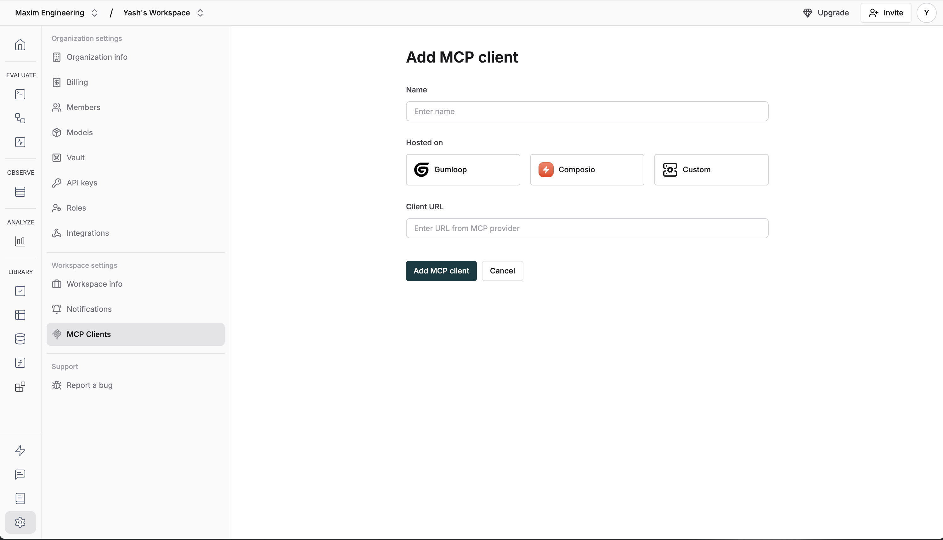 Add MCP client