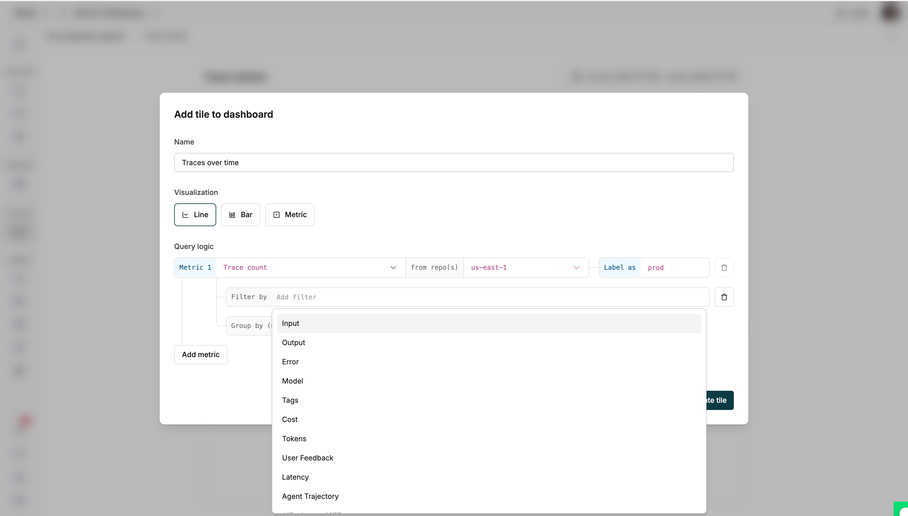 Add filters to metrics