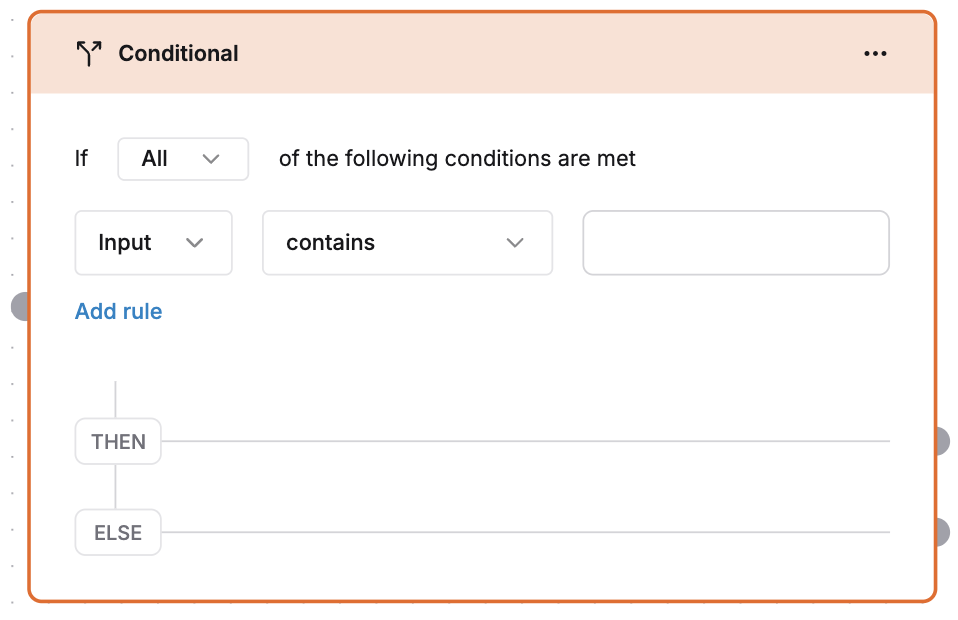 Example of a Conditional node configuration