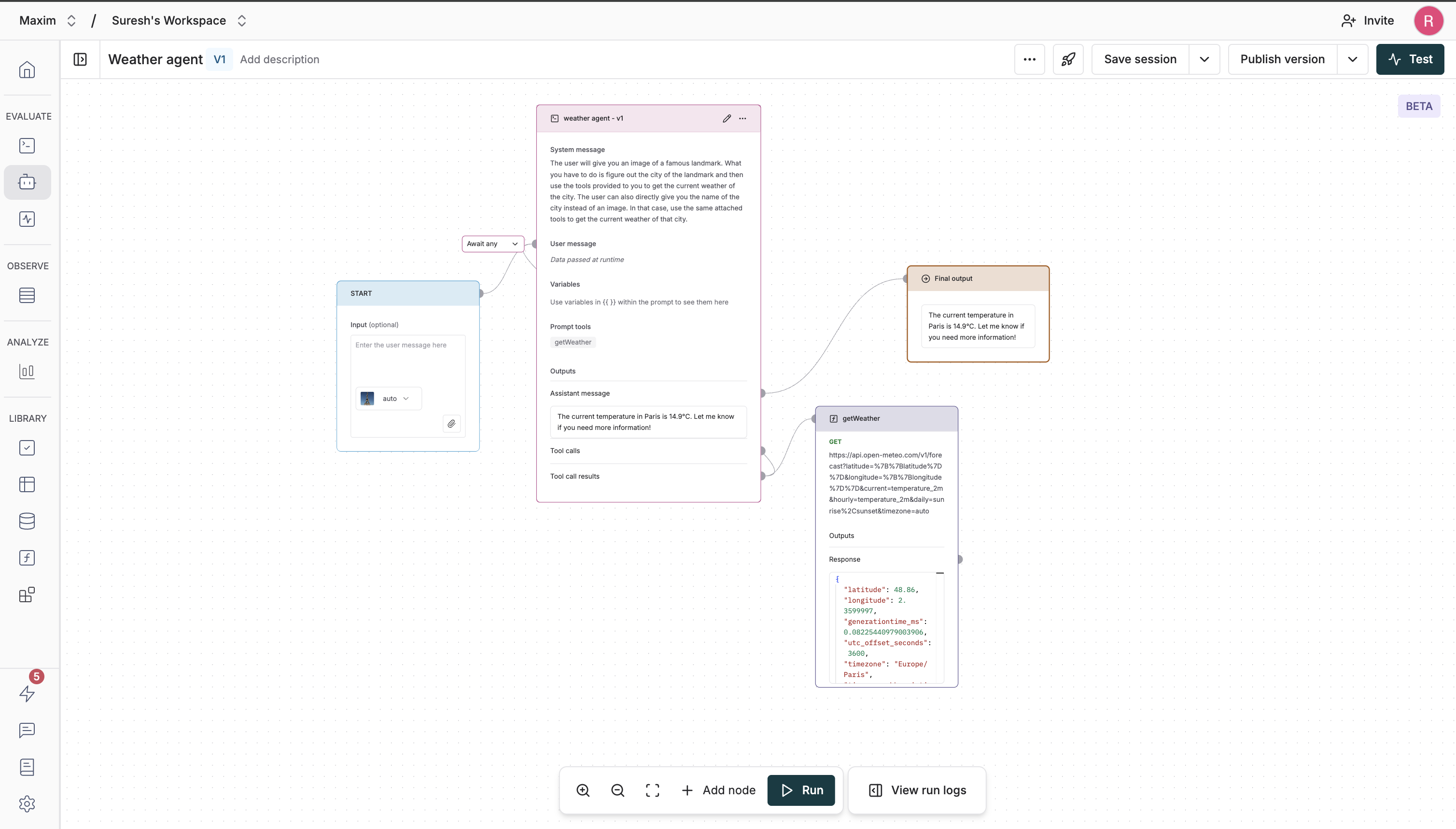 Example of an Agent with loops