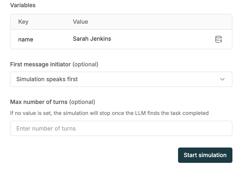 First message initiator configuration
