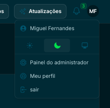 Administration Panel Button Location