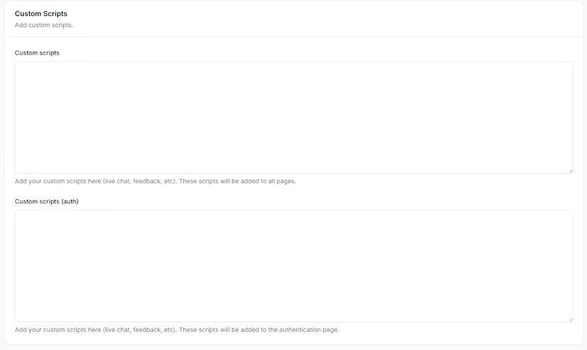 Custom Scripts Configuration