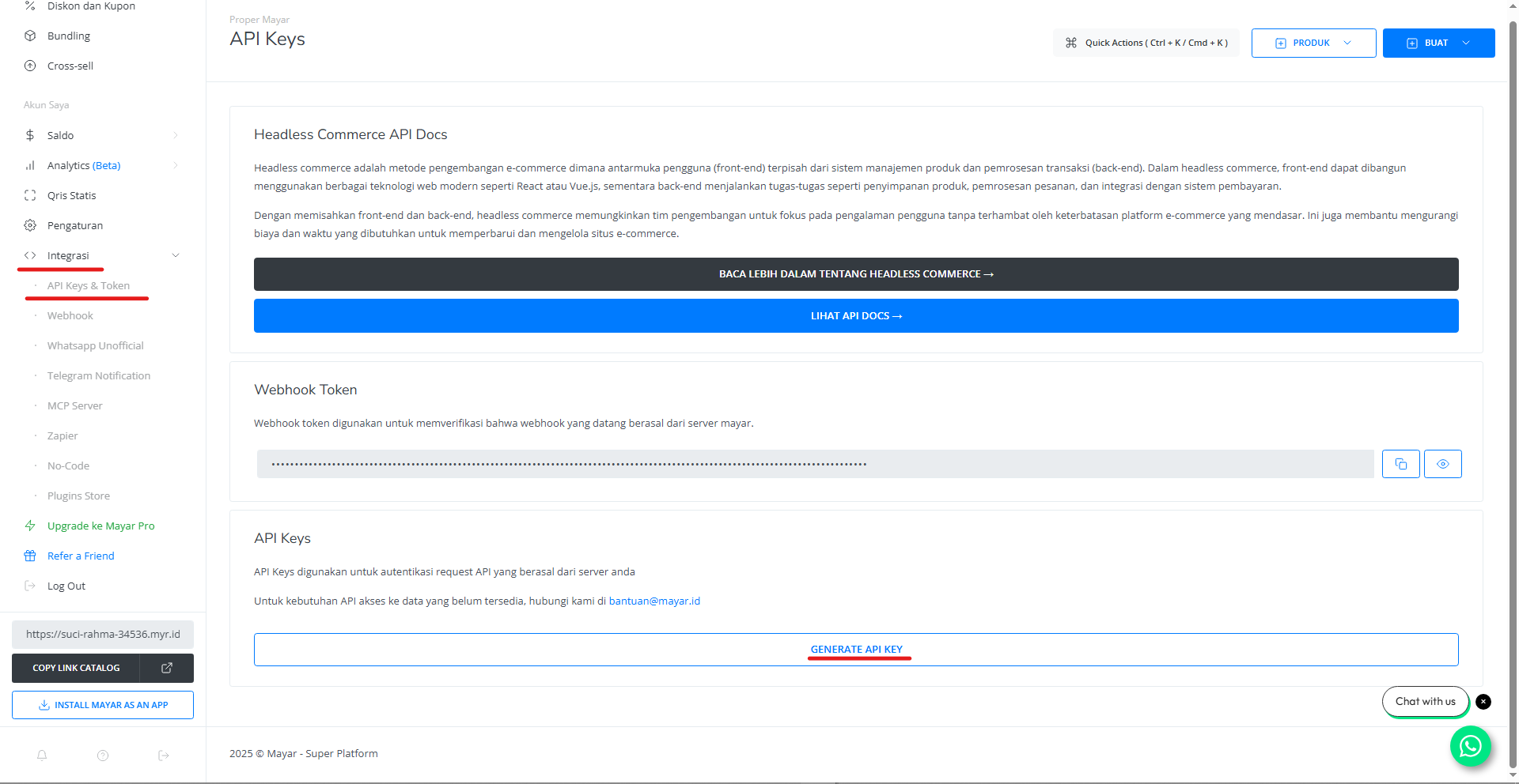 Generate API Key