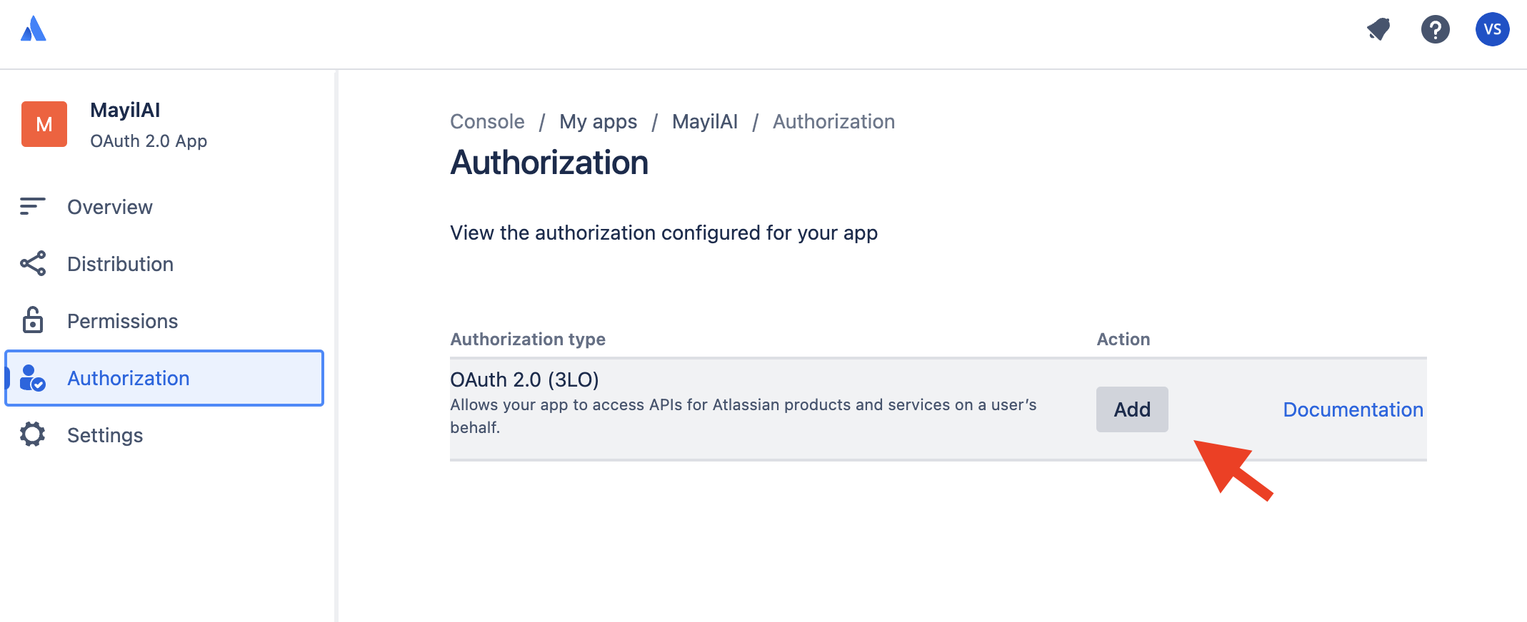 Add new authorization