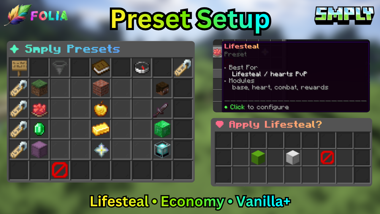 Preset setup gallery card