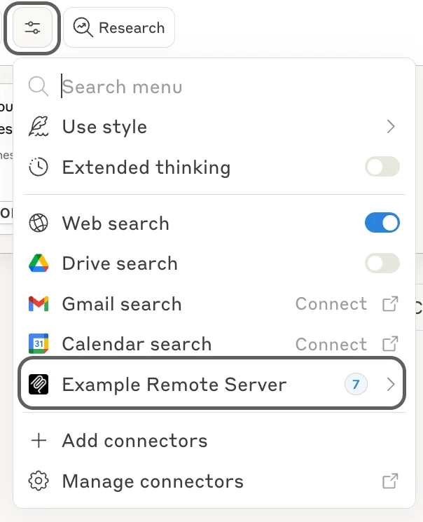 Tool permission configuration interface