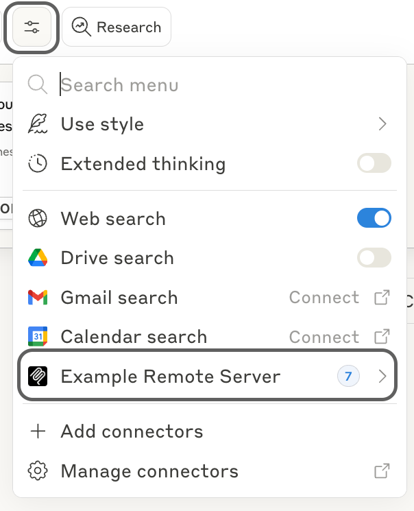 Tool permission configuration interface