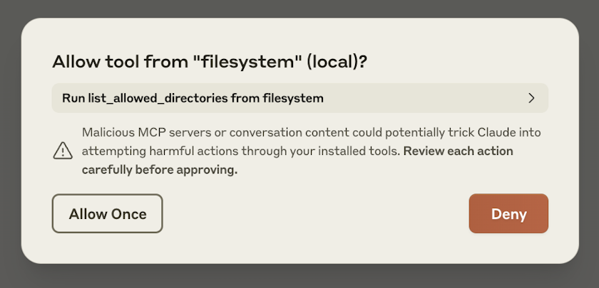 Claude requesting approval to perform a file operation