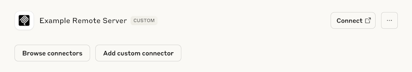 Dialog for entering remote MCP server URL