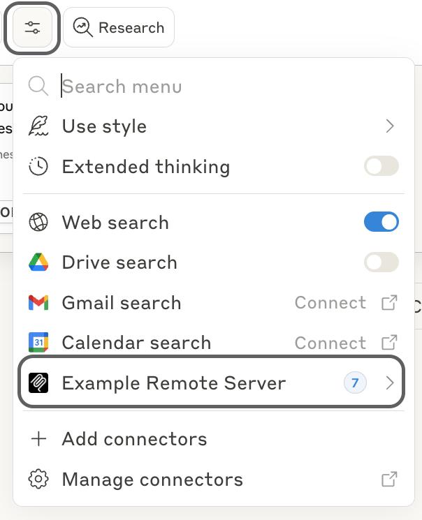 Tool permission configuration interface
