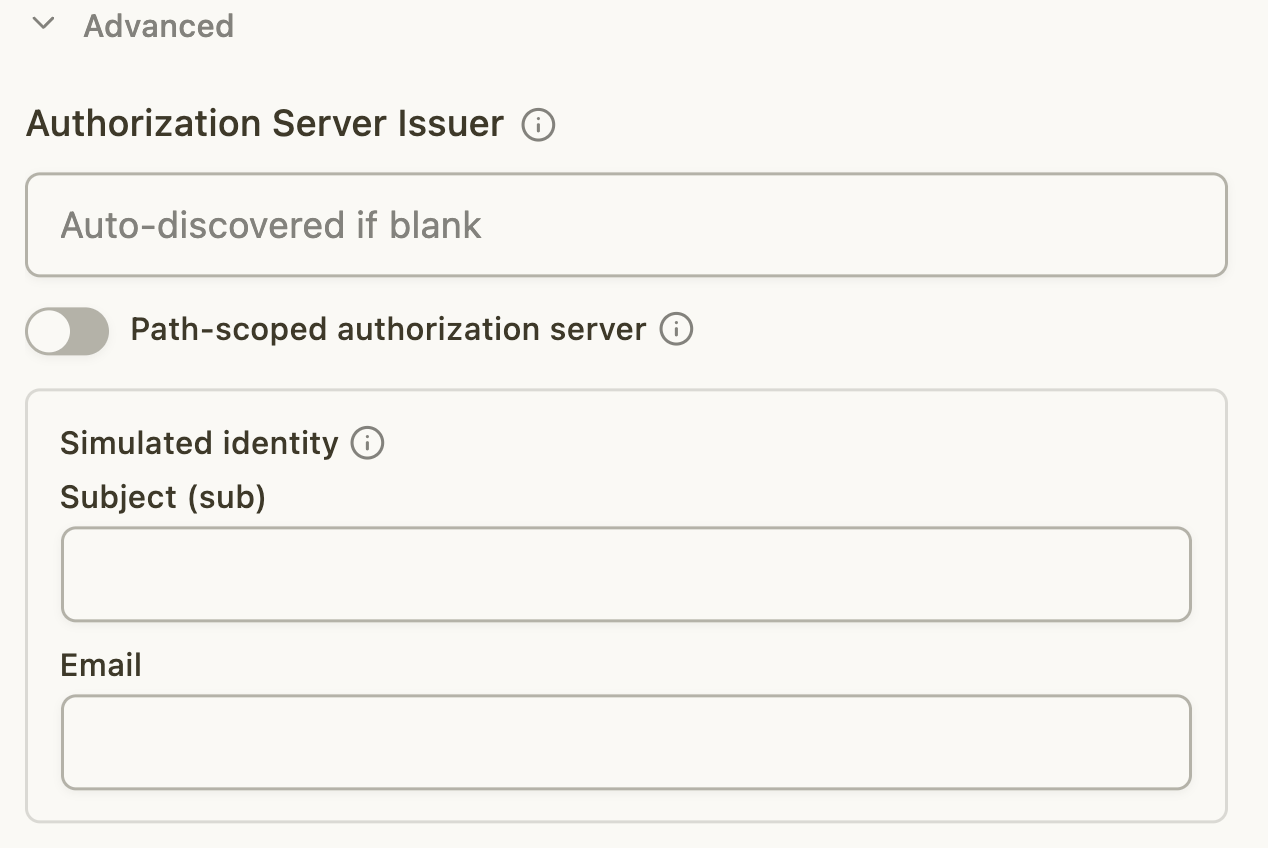 Advanced settings in the XAA Debugger
