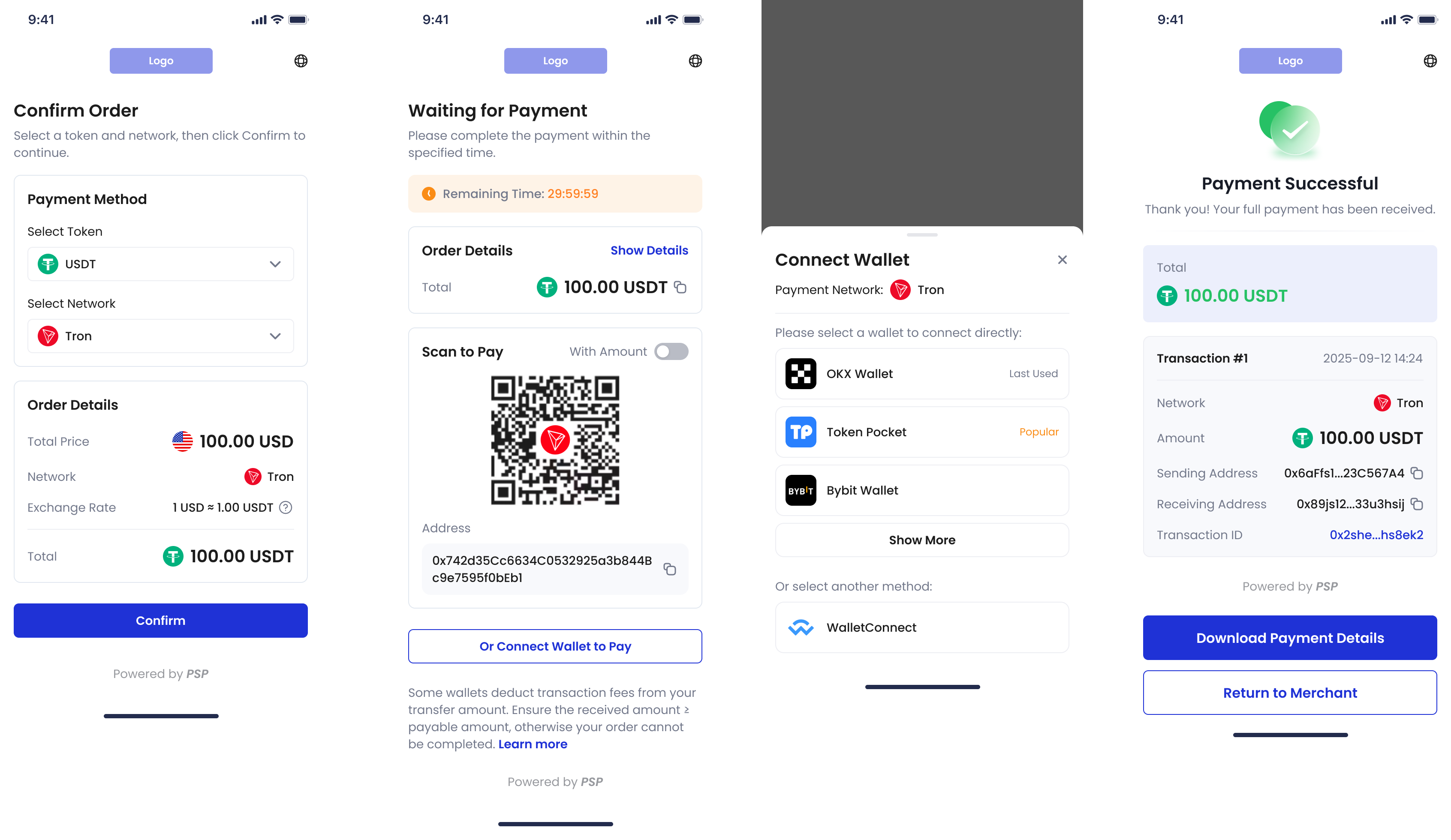 Mobile Payment Link Page