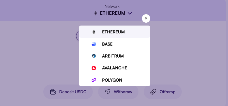 Select Network and Asset