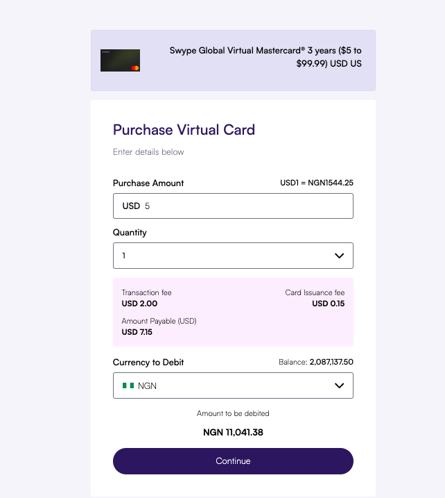 Enter Purchase Details