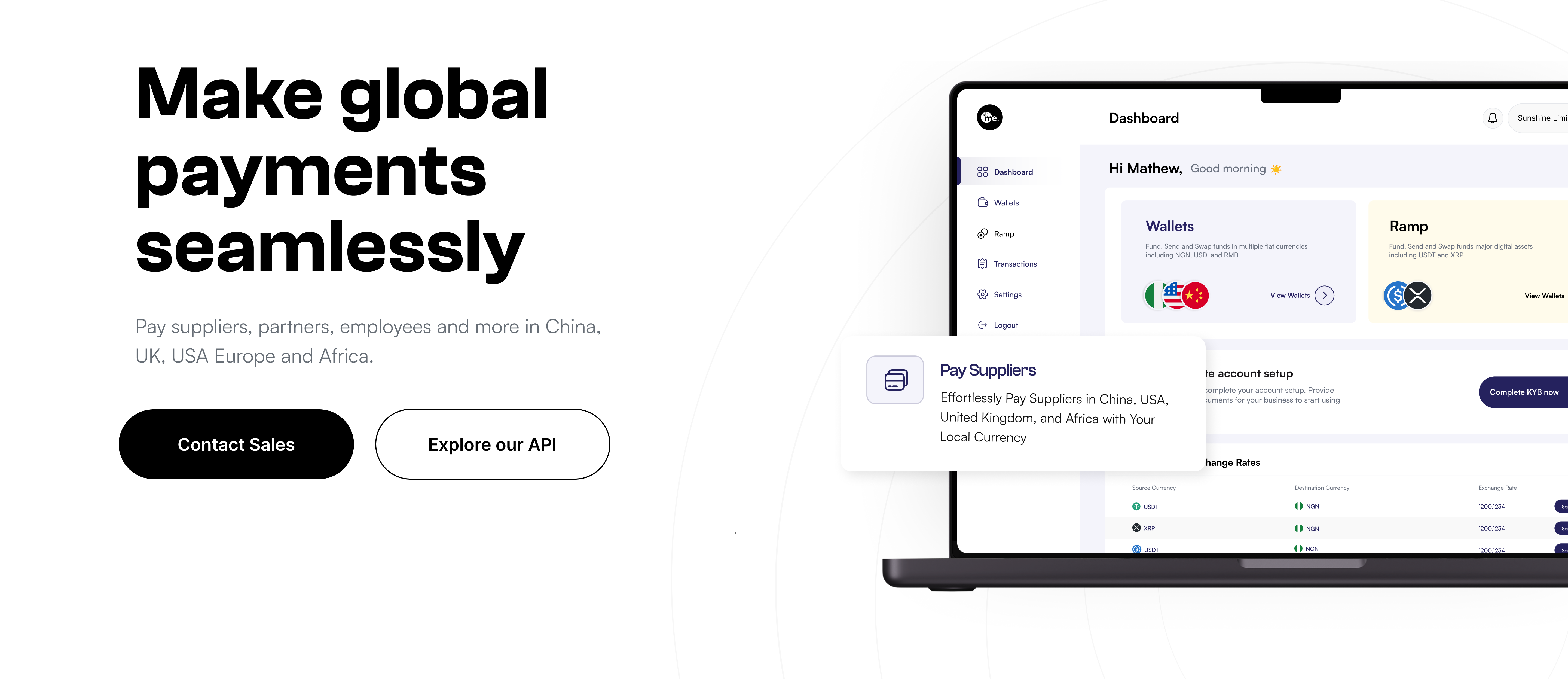meCash Business sign-up screen highlighting the create account button
