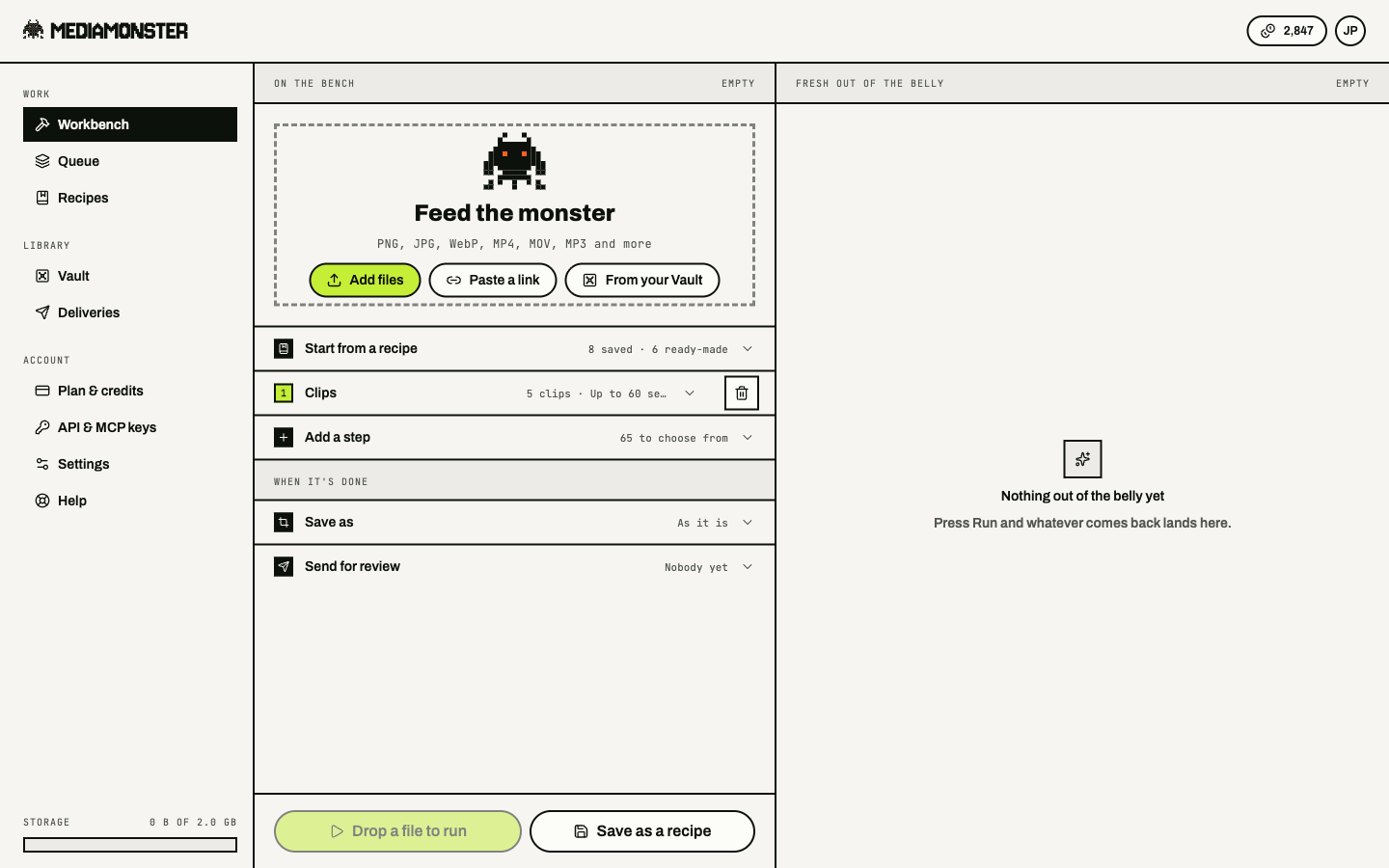 Podcast clip maker skill page with before and after vertical clips