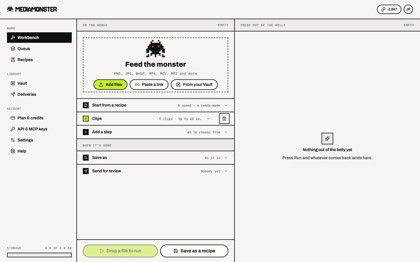 Podcast clip maker skill page with before and after vertical clips