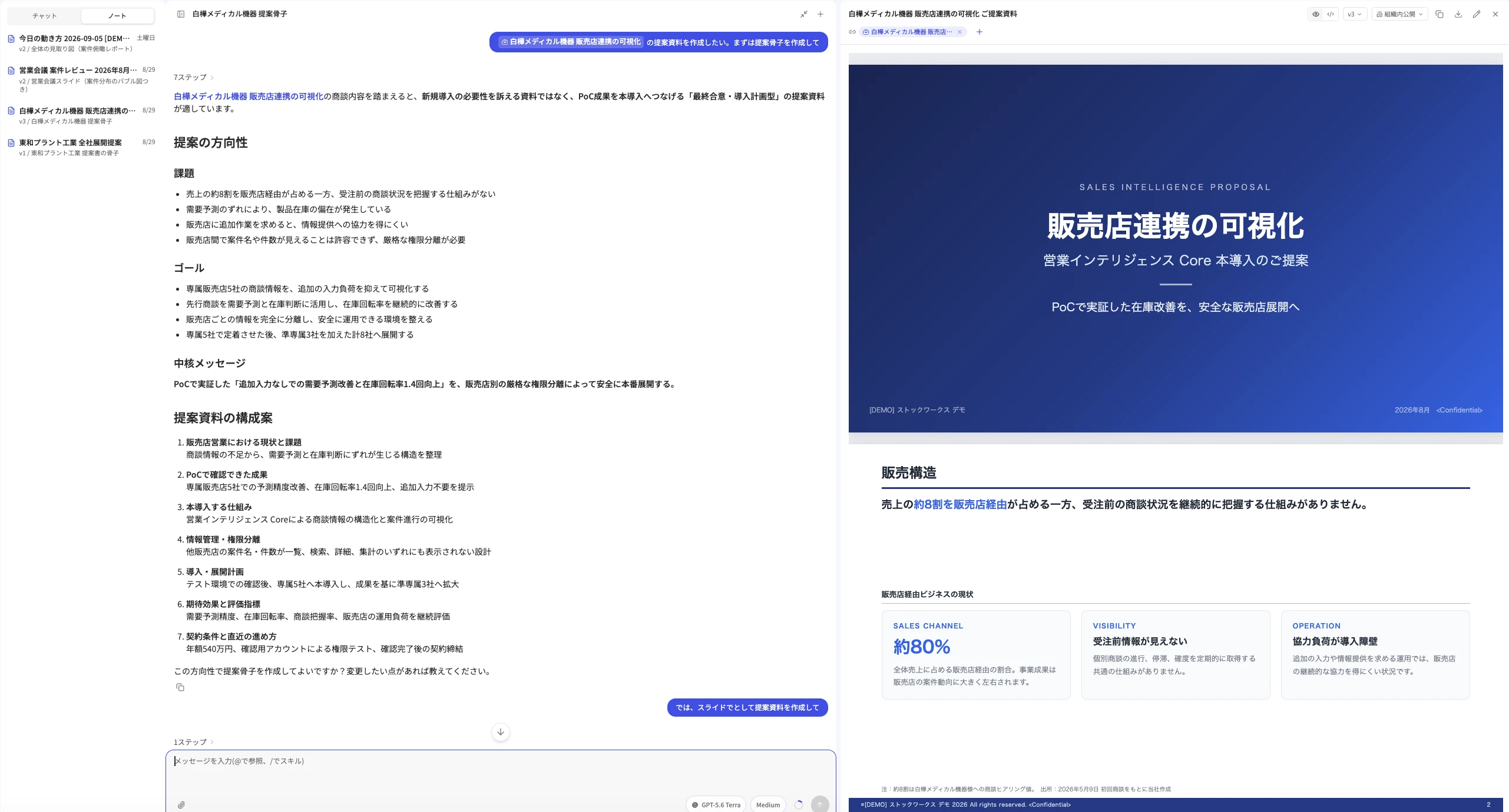 AIエージェントが作成した提案資料