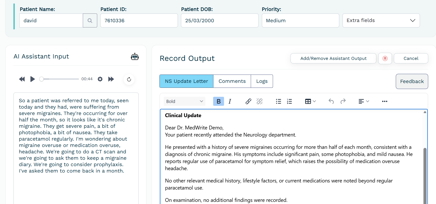 Review Record - MedWrite.ai