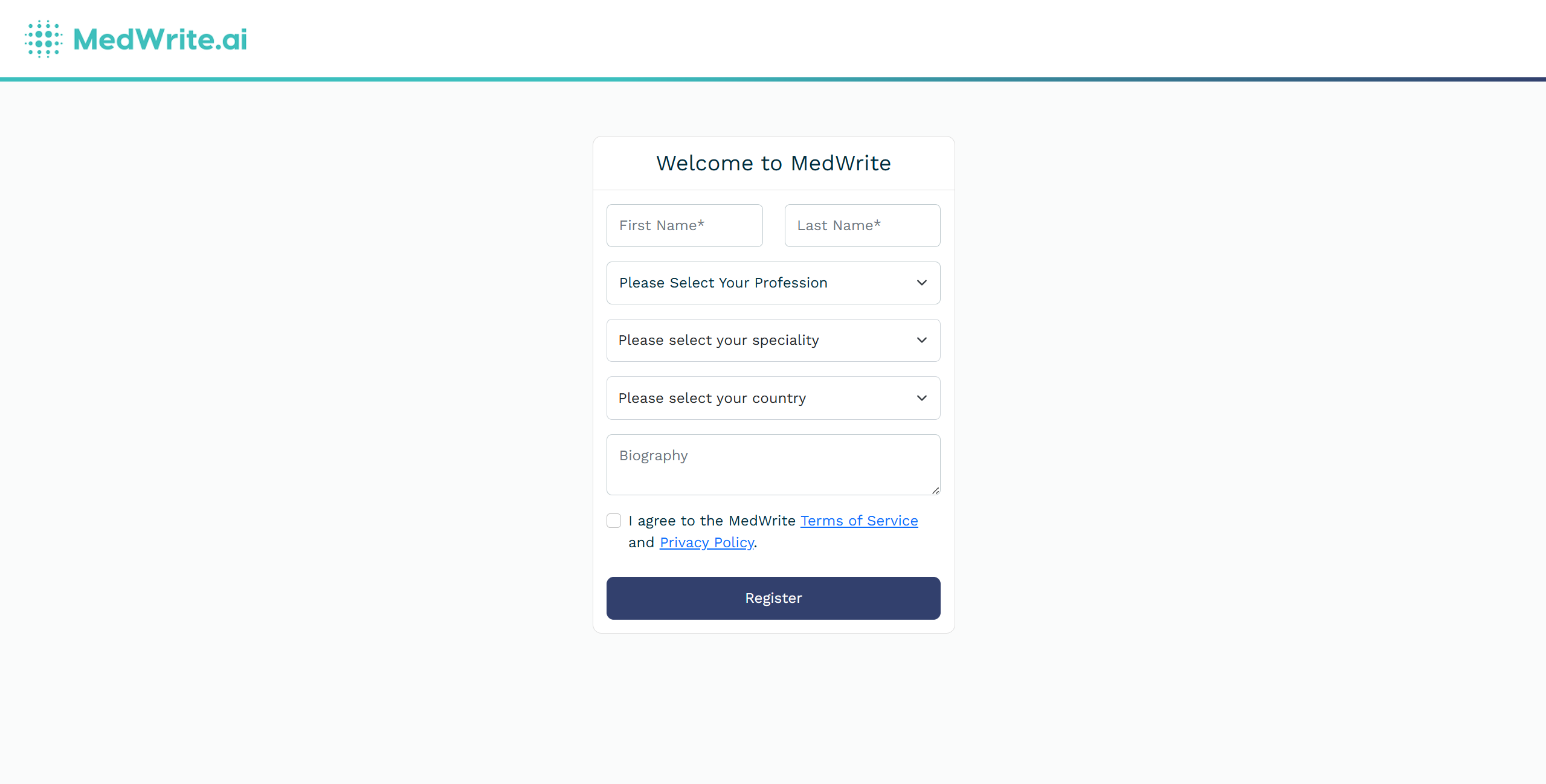 Register - MedWrite.ai