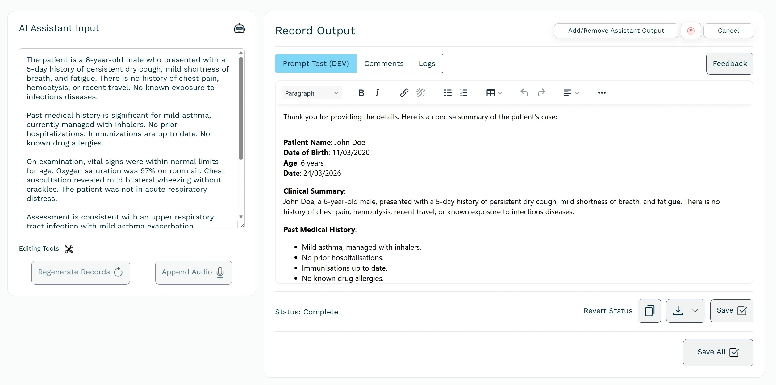 Completed item in dashboard or list