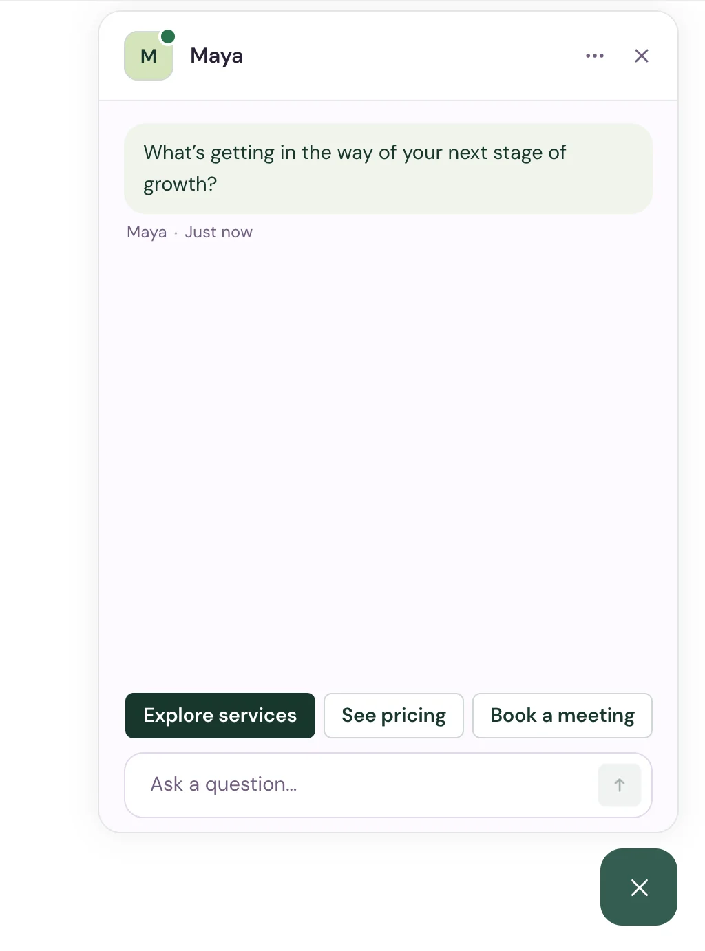 The Agent Studio preview with the chat open and a test conversation.