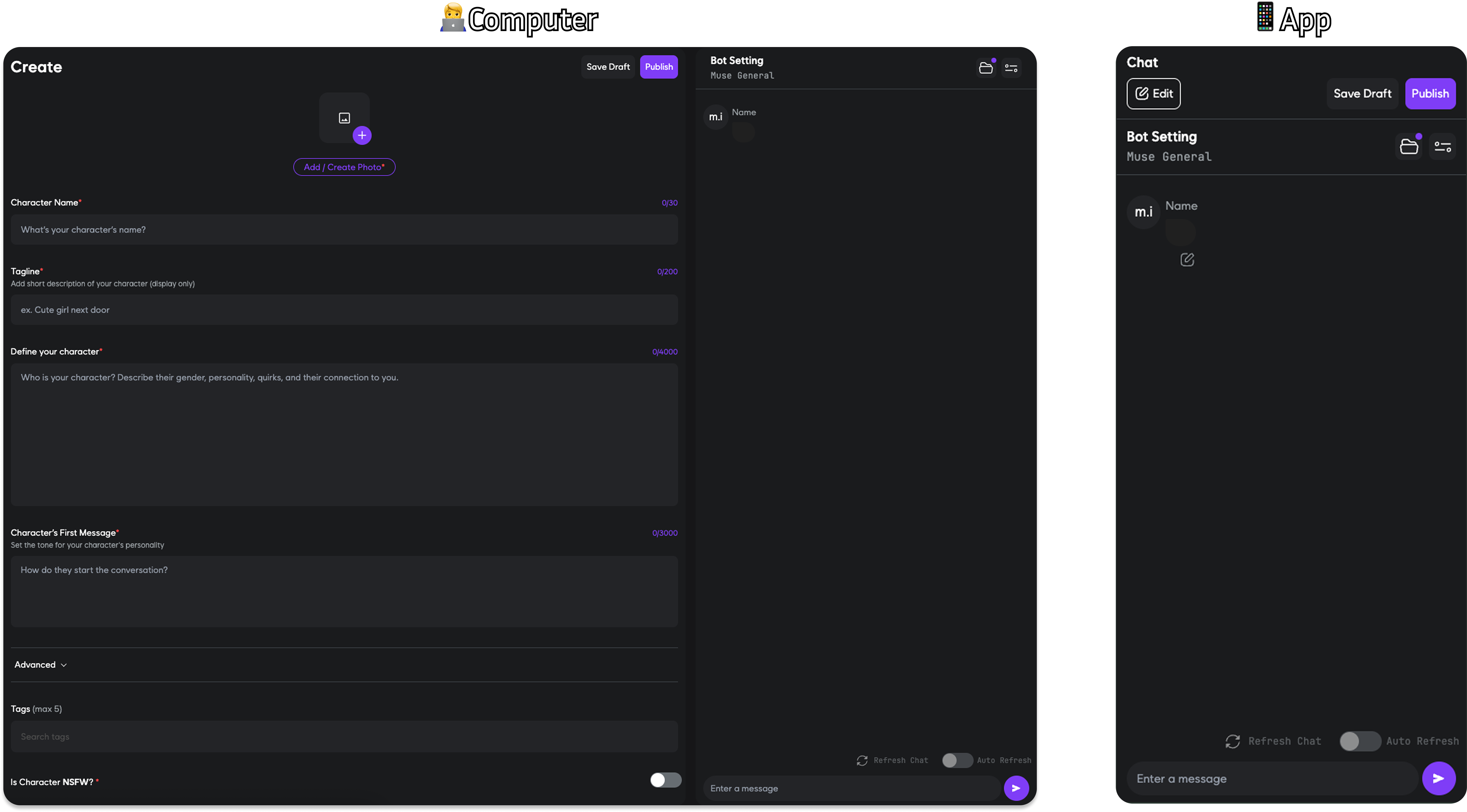 Preview Mode Interface