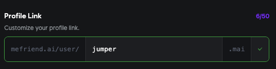 User URL Setup Interface