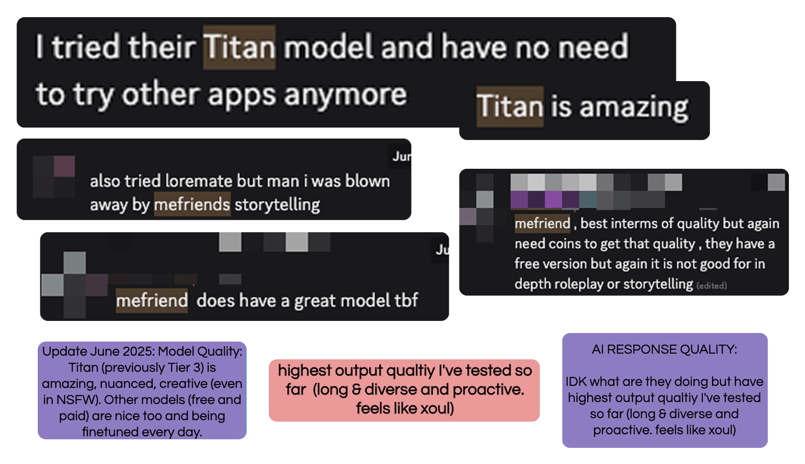 Opinions of user about the model called Titan