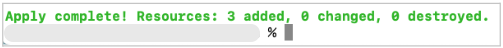 Sample output of Apply Complete