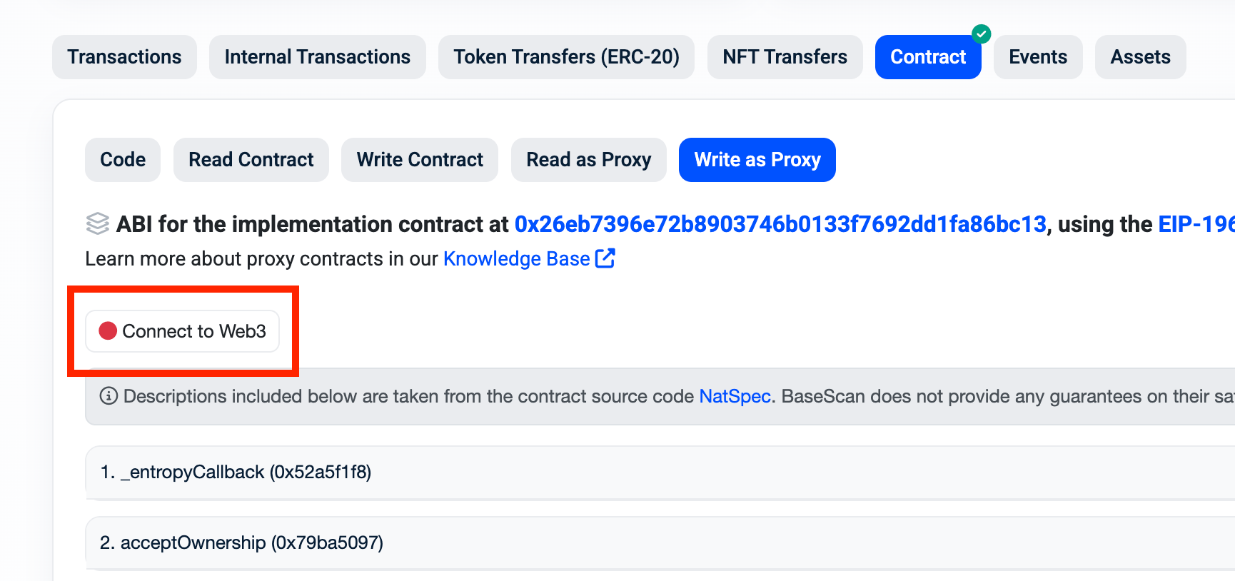 connect to basescan