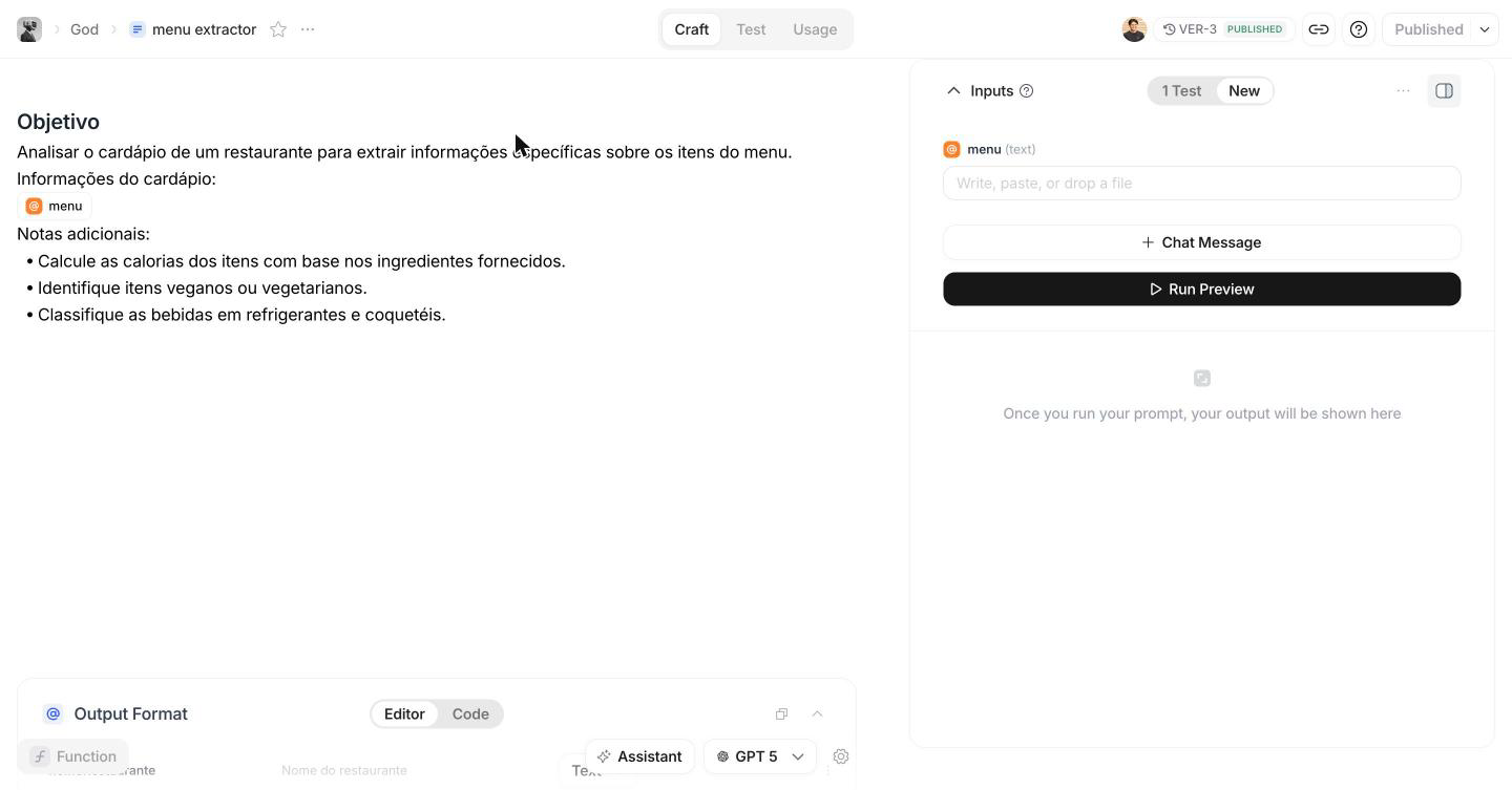 Canvas page in the Craft experience