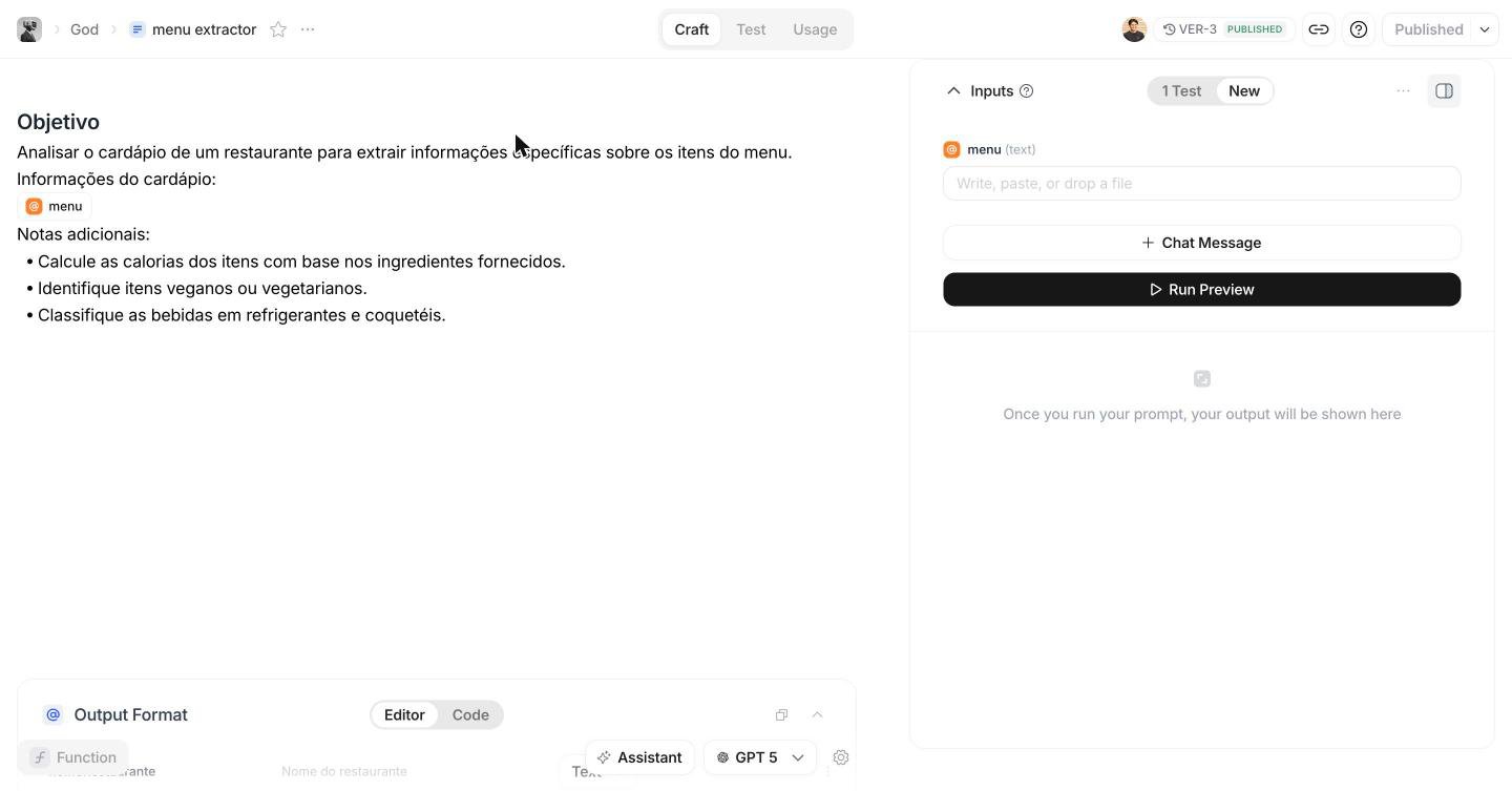 Canvas page in the Craft experience