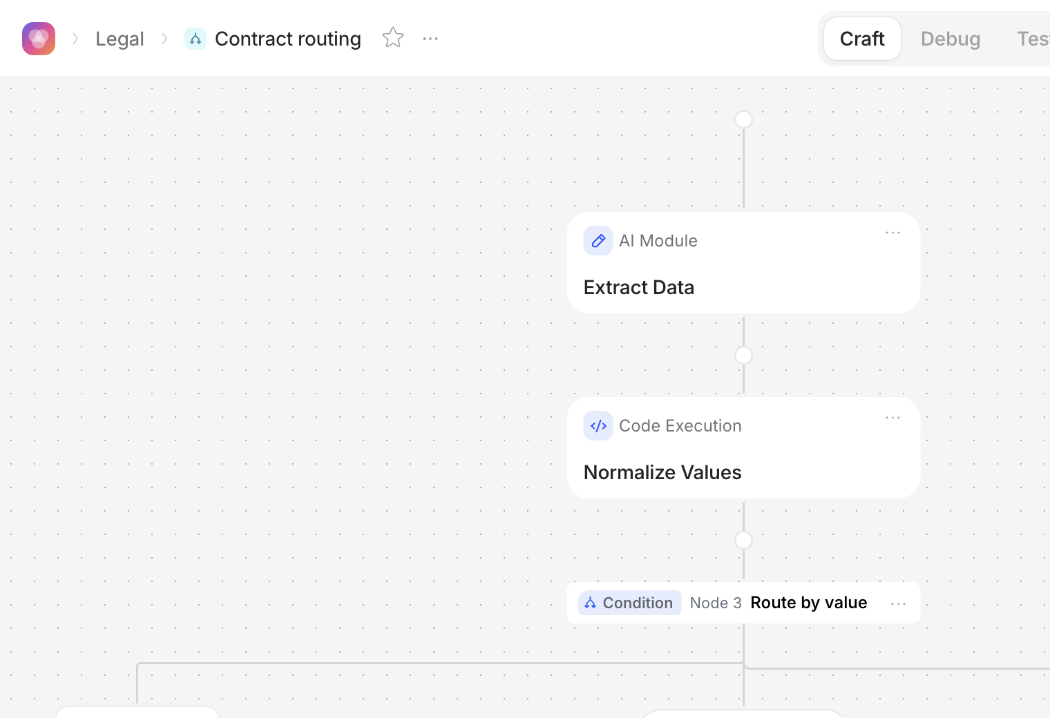 The … menu of a Workflow with the Schedule option highlighted