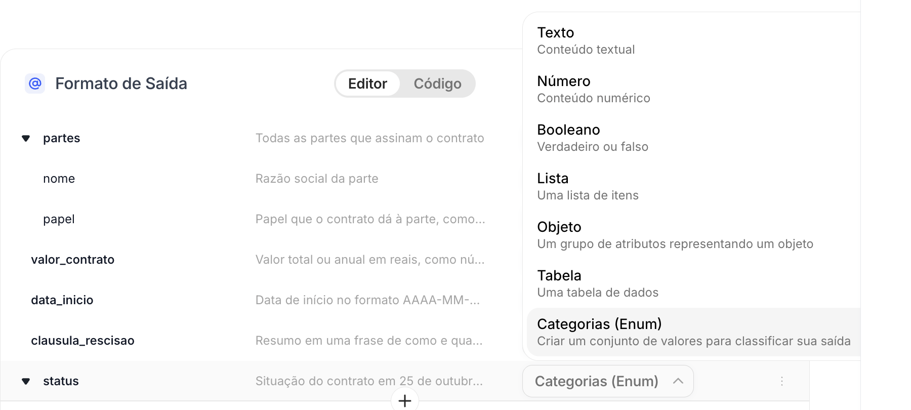 Seletor de tipo do atributo