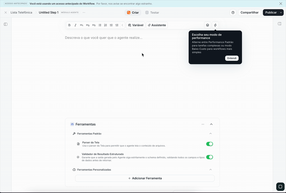 New AI models and agent performance modes