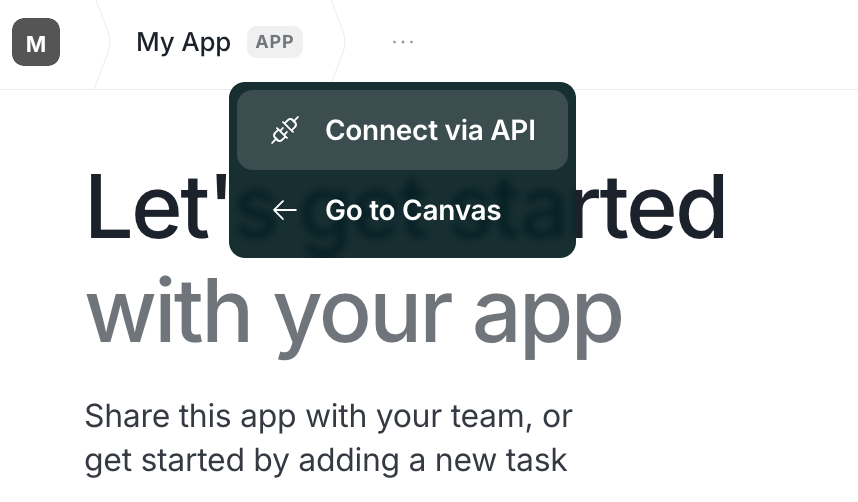 Connect via API