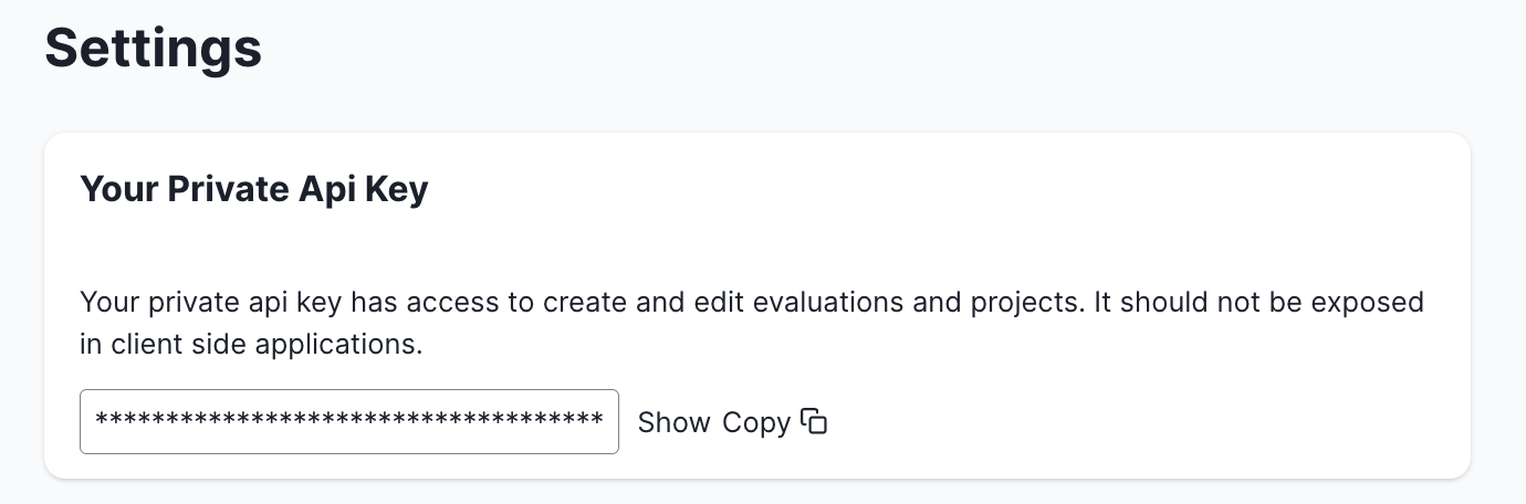 Melodi API Key Settings
