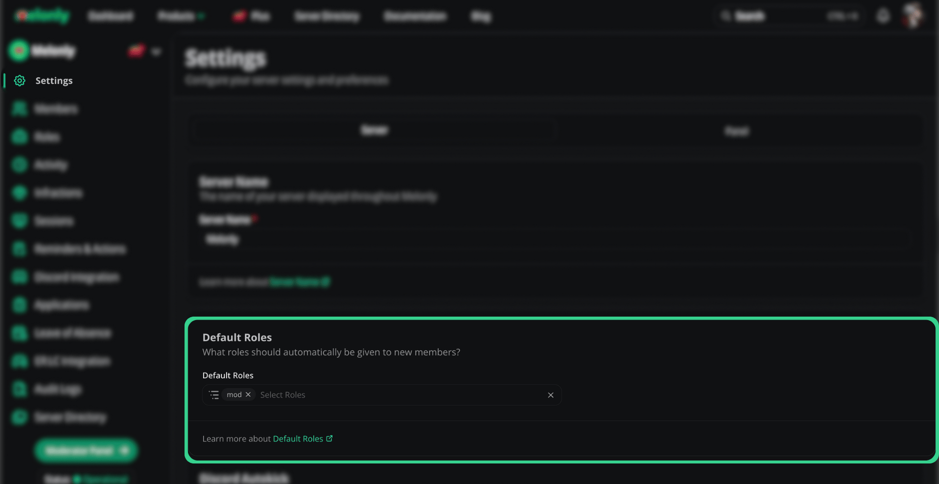 Melonly Dispatch Settings - Melonly