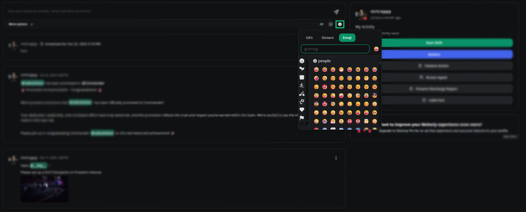Change Shout Visibility