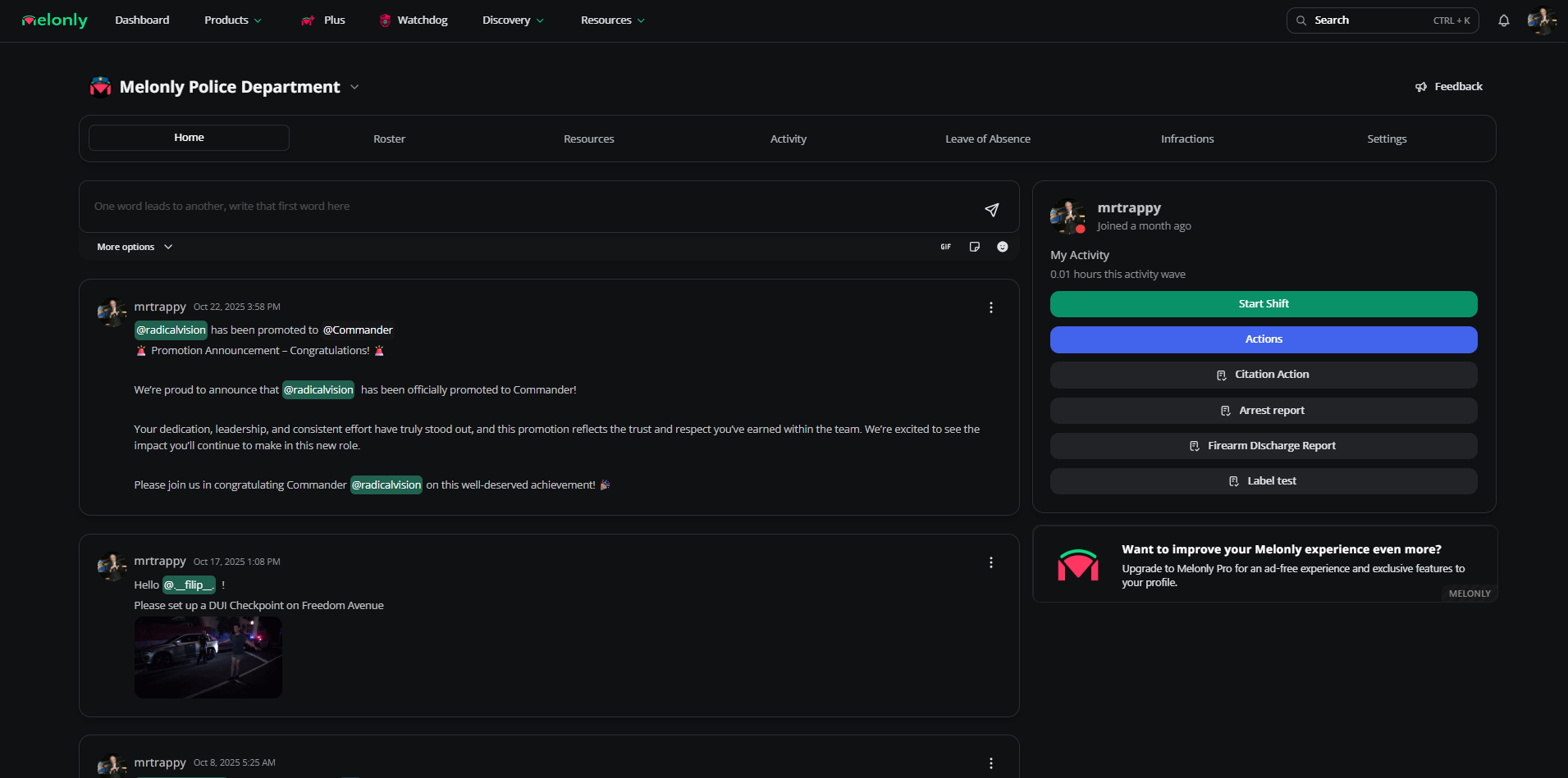 Department Home Page Overview