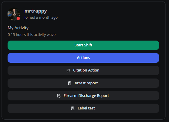 Pinned Buttons Example