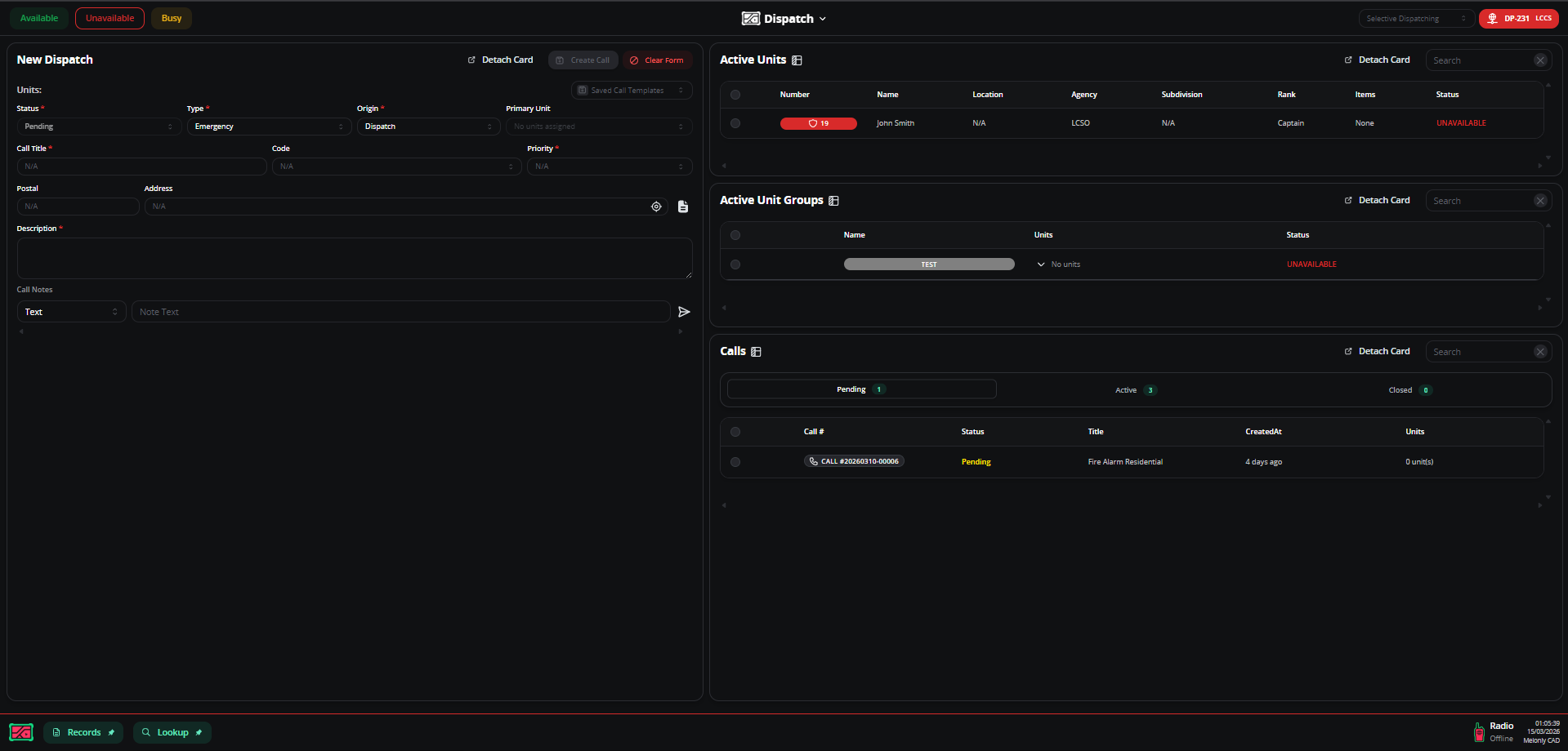 Dispatch Panel - Melonly