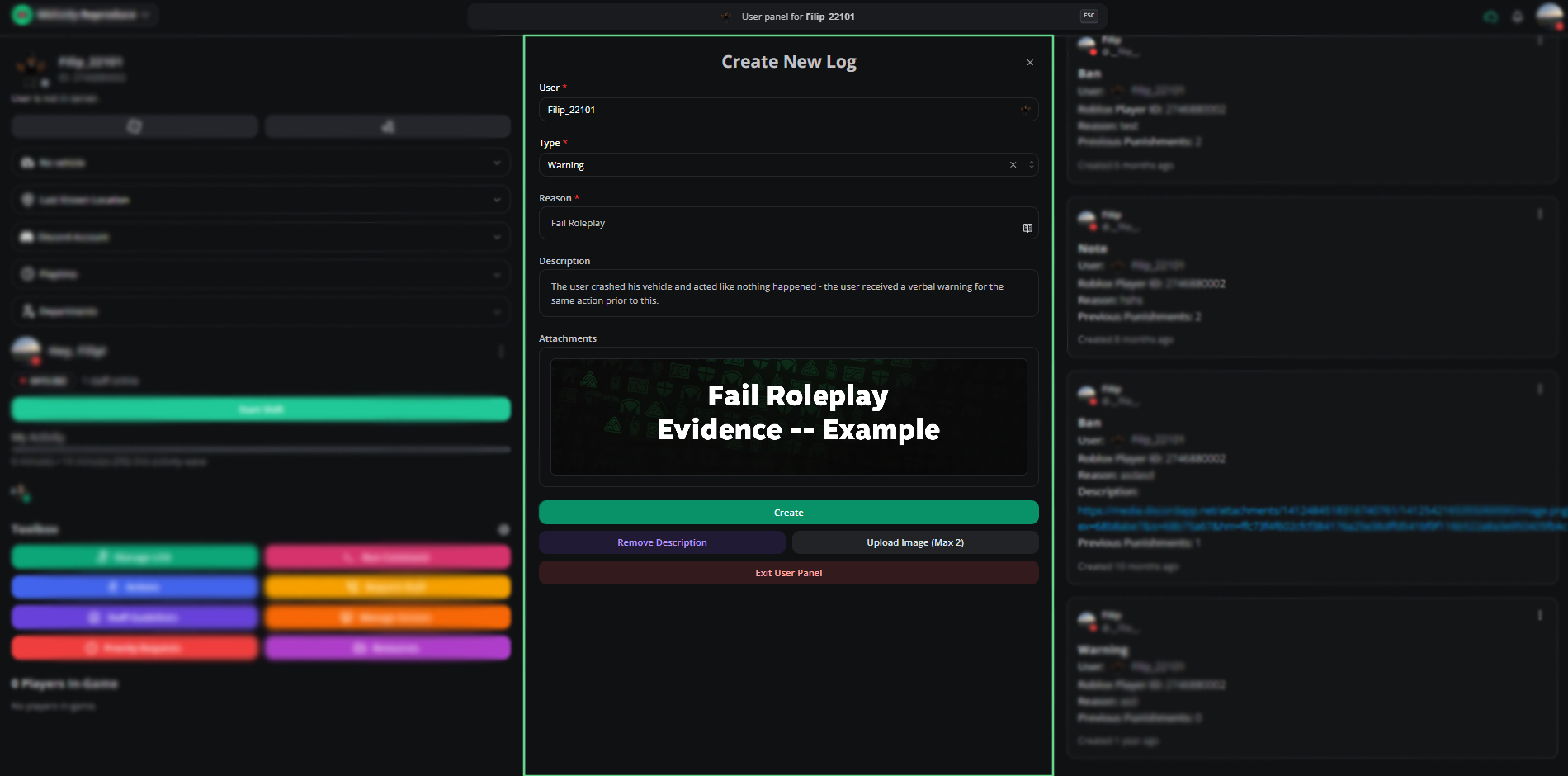Moderation logs - Melonly