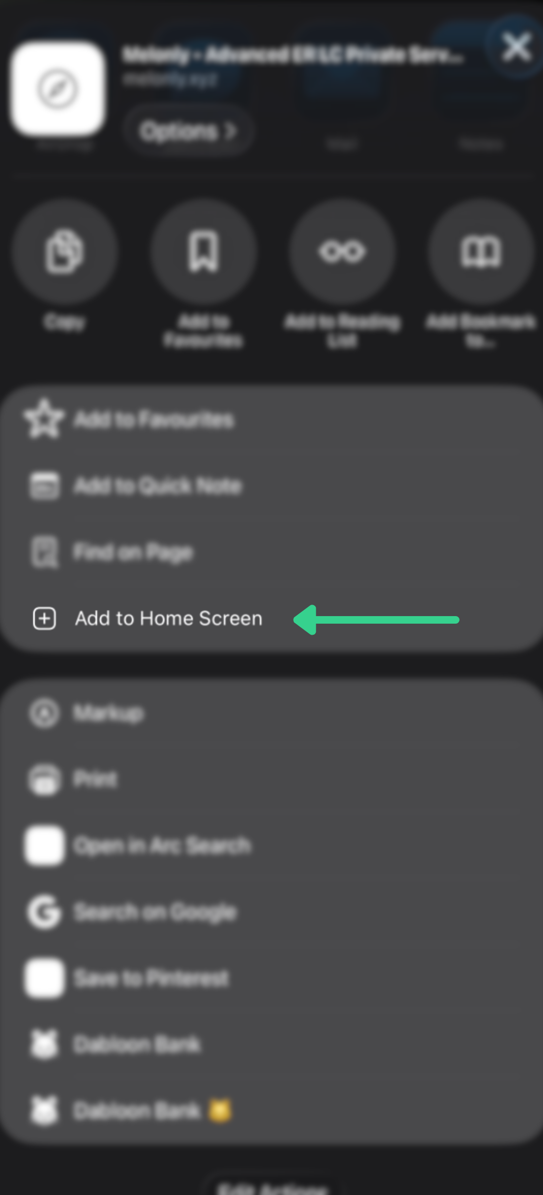 iOS Add to Home Screen