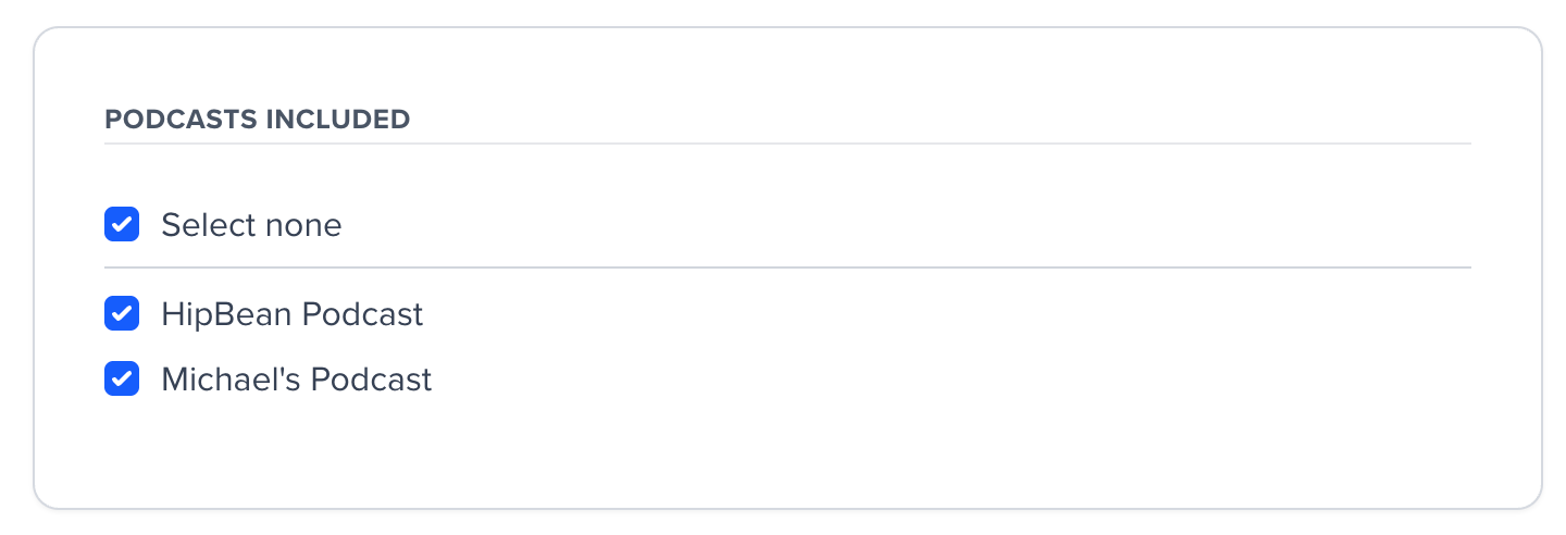 Add podcast to an individual plan