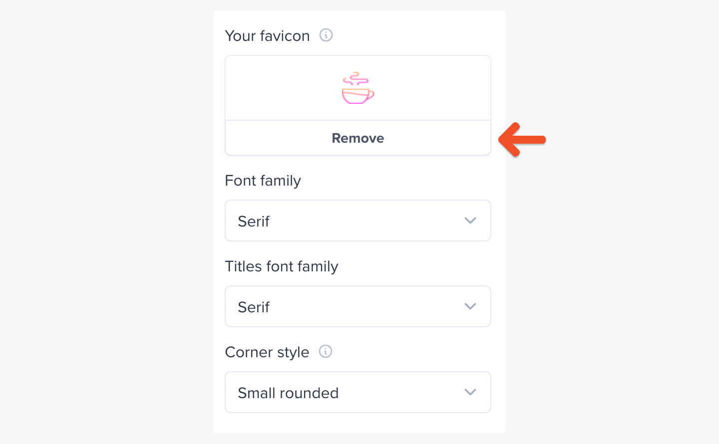 Remove a favicon image