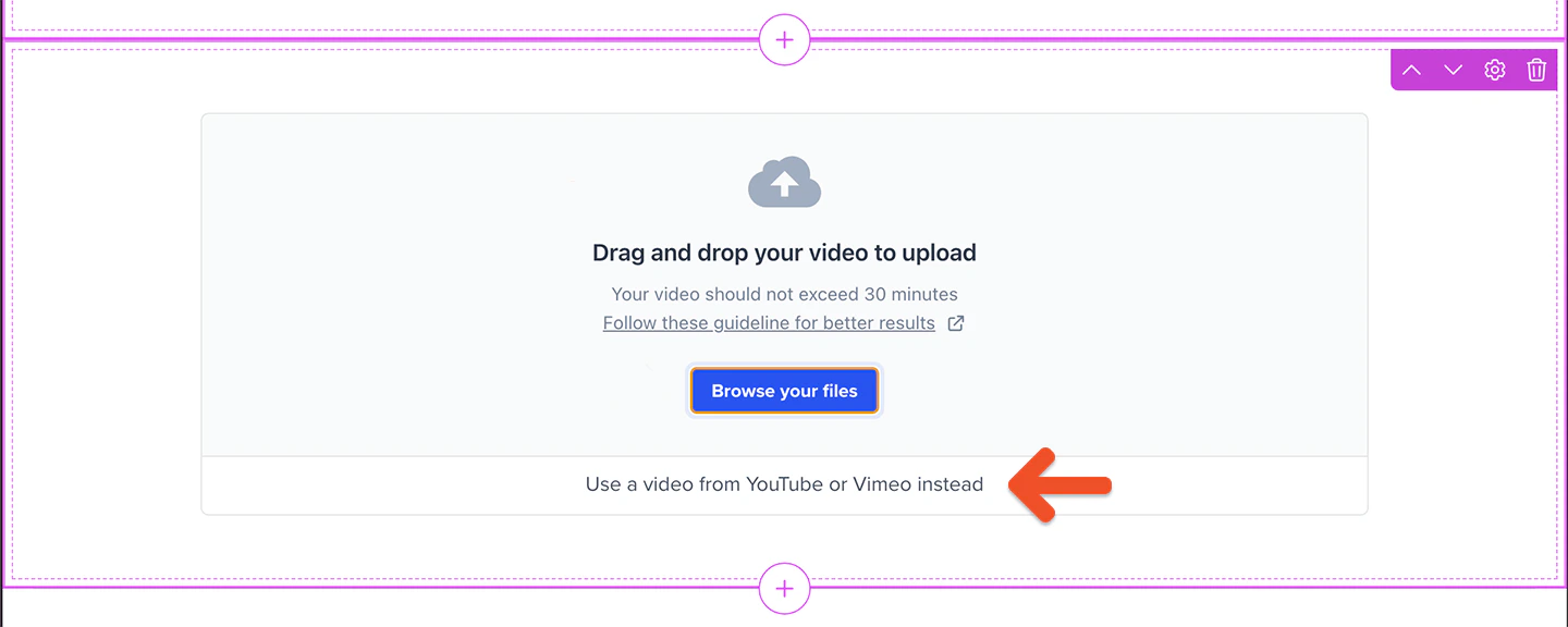 Embed Youtube or Vimeo link into posts