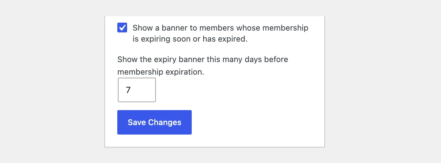 Expiring subscription banner